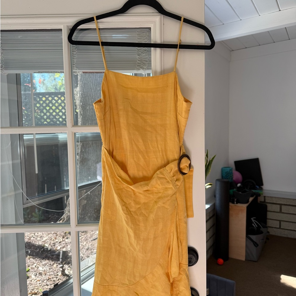 American Eagle Outfitters Mustard Midi Dress